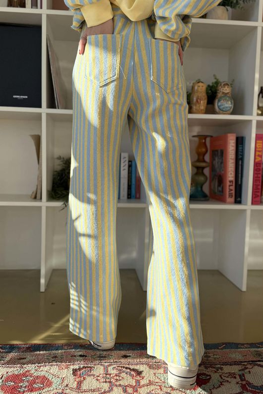 Shoreditch Stripe Lounge Flare Trouser Lemonade & Iceberg 
